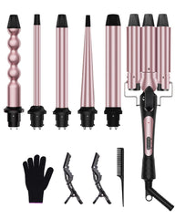Karrong six-in-one curler set main display shows versatile barrel options for different looks