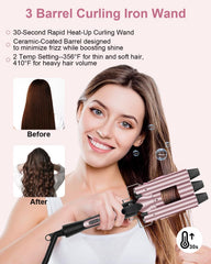 Karrong zero-point-seven-four-inch curler creates tight, defined curls