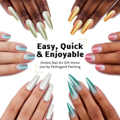 Karroy ombre-gradient-nails-application shows smooth transition and vivid colors