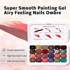 Karroy sponge pat close-up demonstrates precise color tapping for gradient nails.