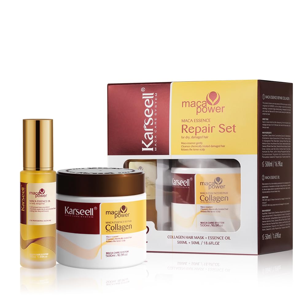 Karseell collagen hair mask jar closeup showing deep nourishment for detangling