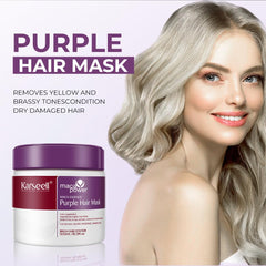 Karseell Purple Hair Mask texture close-up showing creamy, rich formula for smoothing.