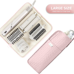 KarSyon hot tools organizer pink pouch keeps styling tools neatly stored and ready for travel.