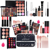 KARUIZI makeup kit complete set closeup showing diverse shades for versatile looks.