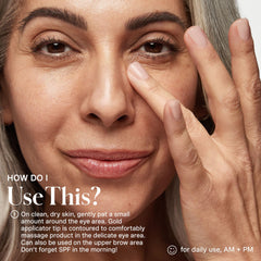 Dab along upper brow with Kate Somerville Retinol Firming Eye Cream for lift