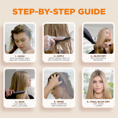 KATIVA kit step-2 application highlights smoothing with natural movement.