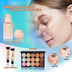 KAVCENT makeup kit lip gloss for a glossy finish and shine