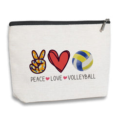 kdxpbpz volleyball gifts makeup bag compact for travel storage and organization.