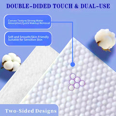 KeeiZoes soft cotton disposable towels showing gentle texture for clean skin