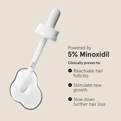 Keeps minoxidil vertex thinning close‑up highlighting crown-focused hair care.