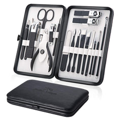 Keiby Citom 18pc grooming kit case closed, portable storage for travel-friendly grooming.