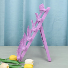 Kelukeya braid rack on desk side view streamlines hair prep.