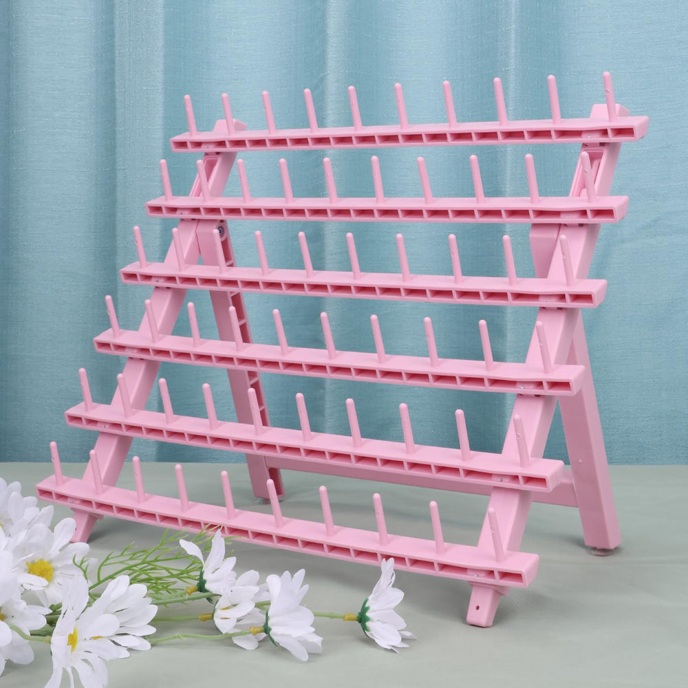 Kelukeya braid rack 60-spool stand keeps braiding hair organized for quick access.