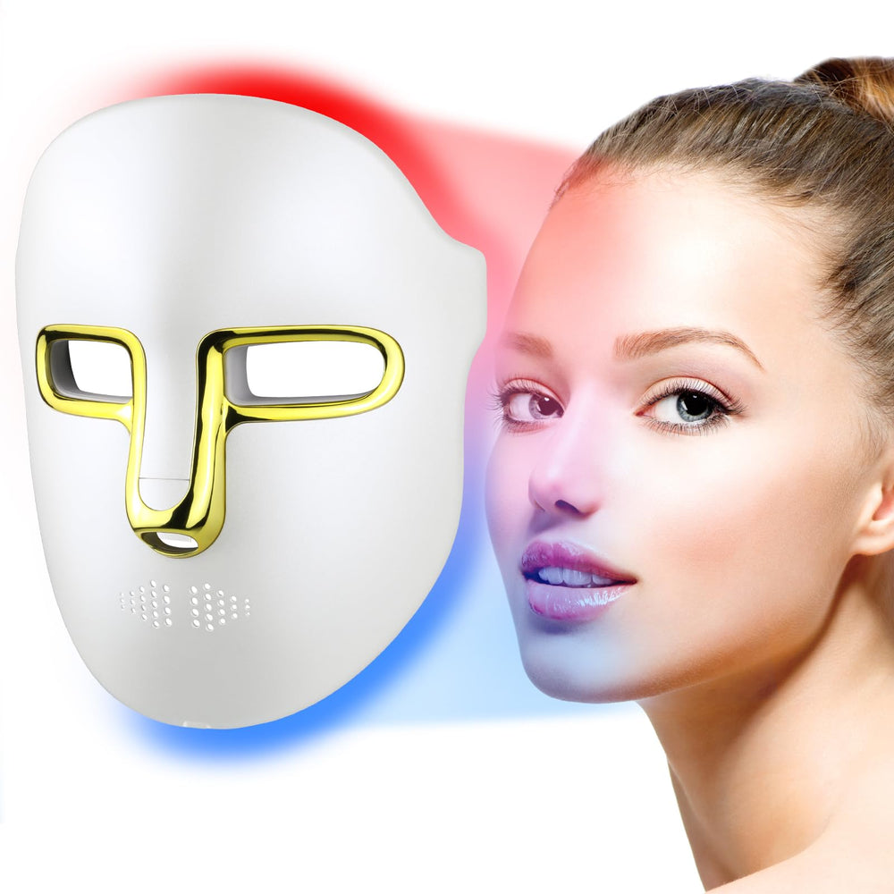 Kelyoo red light mask front view for at-home anti-aging therapy.