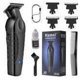 KEMEI 2299 zero-gap blade closeup for ultra-precise trimming and clean lines.