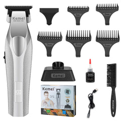 KEMEI 3023-702 front view with durable metal body for professional trimming