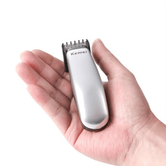 KEMEI Mini Hair Trimmer pocket-size travel-ready for quick touch-ups on the go