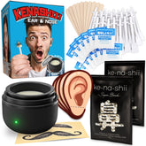 Kenashii ear-nose waxing kit heat pot close up for quick at home waxing
