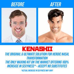 Kenashii nasal waxing kit application shot for easy home grooming
