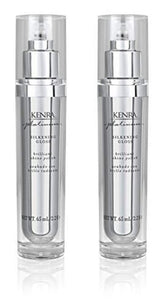 Kenra Platinum Silkening Gloss bottle front in a double-pack for silky shine.