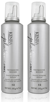 Kenra Platinum Thickening Mousse packaging 2-pack demonstrates value and convenience for full-volume styling.