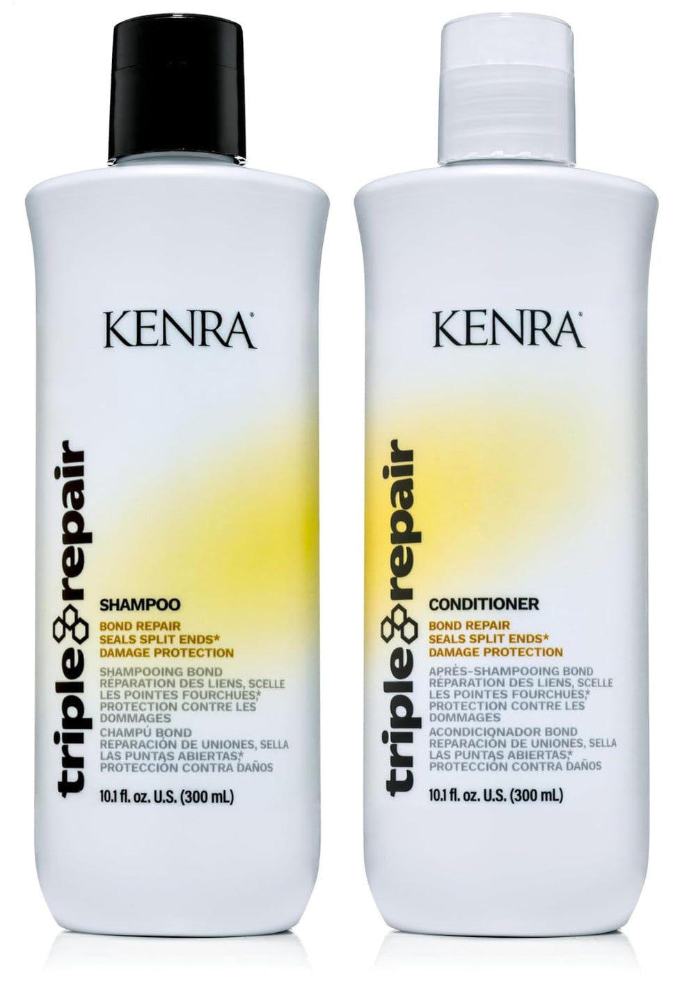 Kenra Triple Repair Shampoo pour demonstrates rich lather and bond-targeting action.