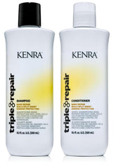 Kenra Triple Repair Shampoo pour demonstrates rich lather and bond-targeting action.
