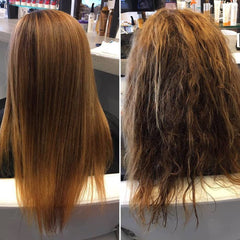 Kera Diamond Keratin Chocolate Restore application gloves ready for even application