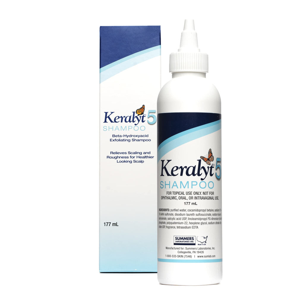 Keralyt 5 shampoo bottle for exfoliating scalp care