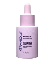 Keranique Hair Growth Activator Serum bottle ready for nightly routine to boost fullness.