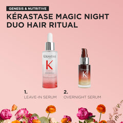 KÉRASTASE 8H Magic Night serum texture on hand demonstrating lightweight overnight hydration