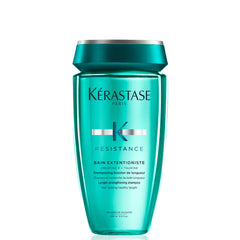 KÉRASTASE Bain Extentioniste shampoo bottle — lightweight fortifying care for damaged hair.