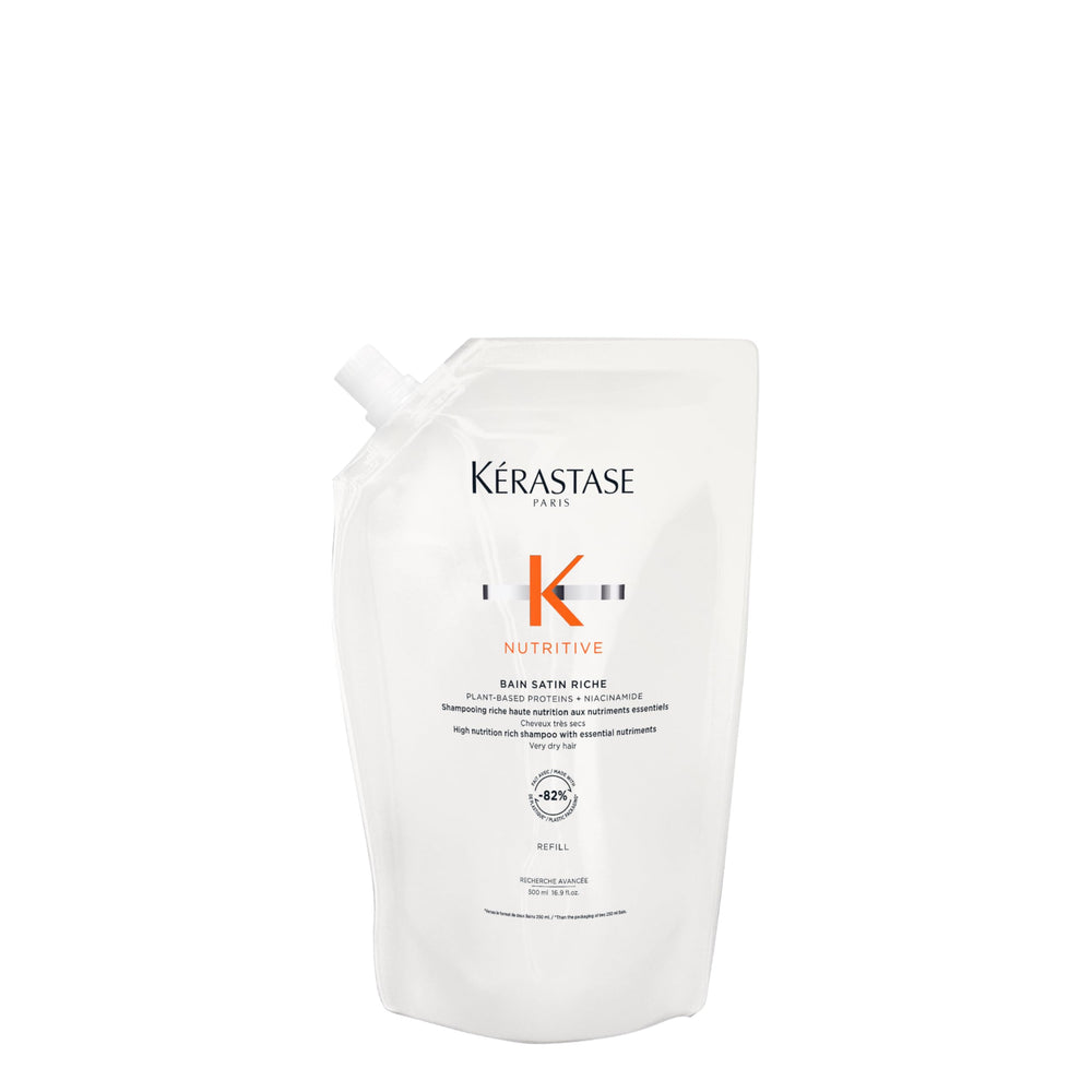 KÉRASTASE front packaging refill pouch showing brand and product benefits