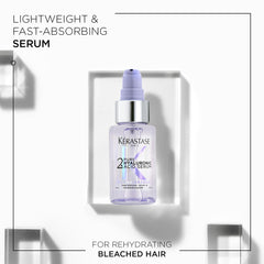 Kerastase Blond Absolu serum application on towel-dried hair showing scalp massage