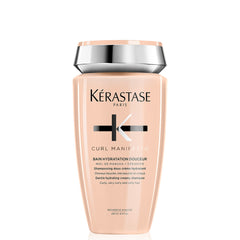 KÉRASTASE Curl Manifesto Hydratation Douceur shampoo bottle showcases hydration for soft, defined curls.