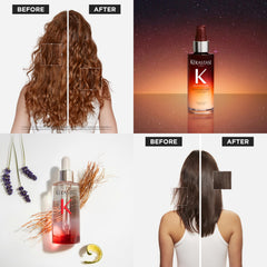KÉRASTASE Genesis serum applicator close-up showing precise scalp treatment for strength