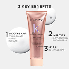Applying gloss absolu through mid-lengths and ends for smooth detangling