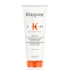 Kerastase Nutritive Lait Vital bottle close-up showing lightweight hydration for fine hair.