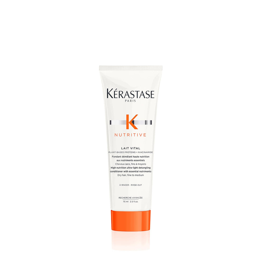 Kérastase Nutritive Lait Vital travel-size bottle — lightweight hydration for fine to dry hair.