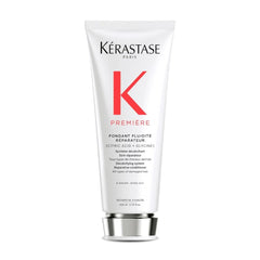 KÉRASTASE Premiere hair repair bottle pour reveals dual-action strength for healthier hair.