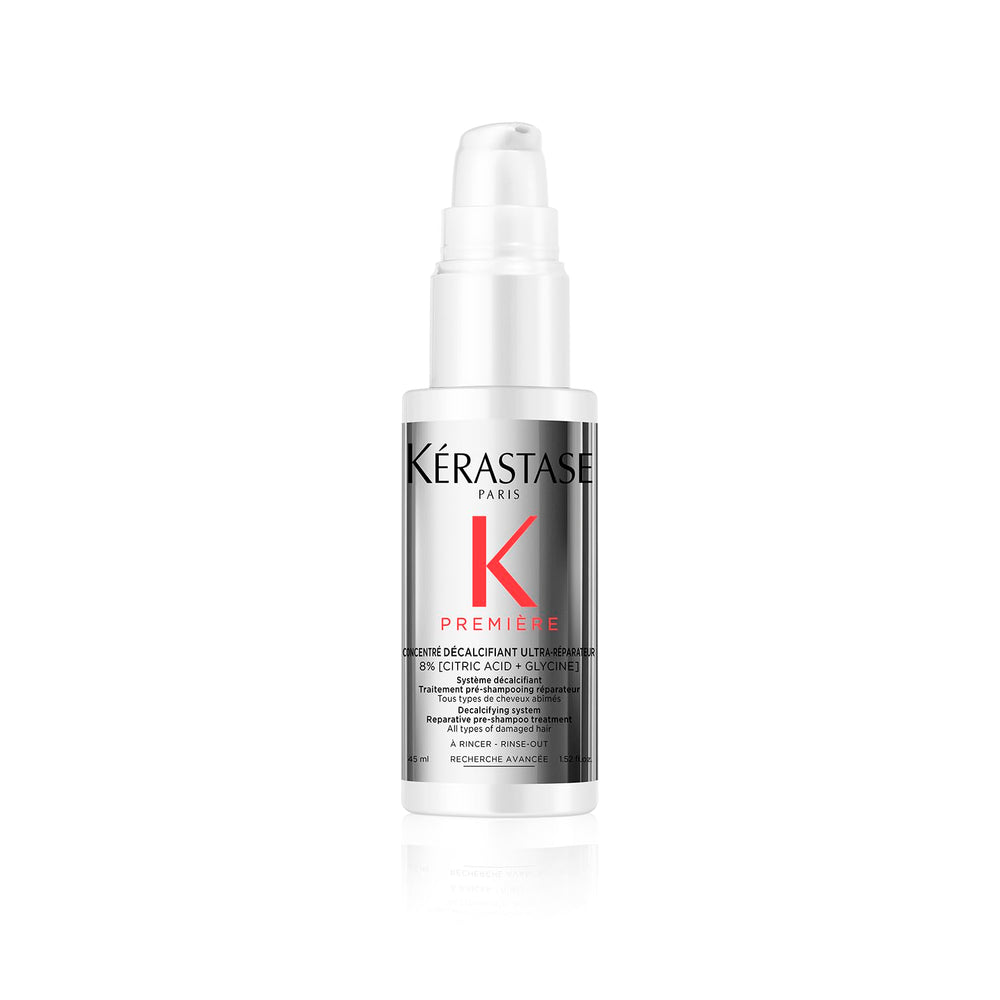 Kerastase Premiere Repair pre-shampoo bottle highlighting dual-action repair before washing