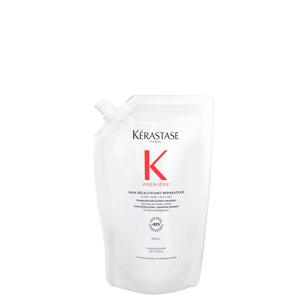 KÉRASTASE Premiere sulfate-free bottle pour for gentle cleansing and smoother hair.