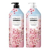 Kerasys CHERRY BLOSSOM perfumed shampoo bottle front with lingering scent