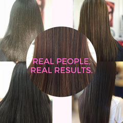 Kerazon BTX applying mask to hair shows easy, comfortable application without irritation.