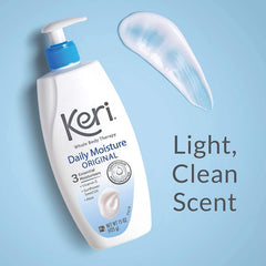 Keri Original Moisture Therapy twist-cap bottle ready for quick, on-demand moisture.