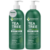 KESMEDIK Tea Tree Body Wash bottle front – refreshing cleanse for sensitive skin