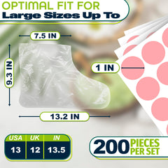 KETAR foot covers with ribbed anti-slip design provide secure wear during treatments.