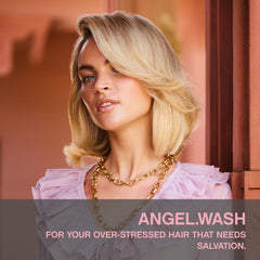 Angel.Wash ingredients include hydrolysed oat protein for body in hair.