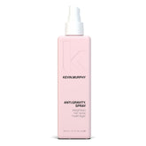 KEVIN.MURPHY ANTI.GRAVITY.SPRAY bottle closeup showing weightless hold and luminous shine.