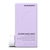 KEVIN.MURPHY Blonde.Angel.Wash bottle demonstrates brassiness reduction and color-safe care.
